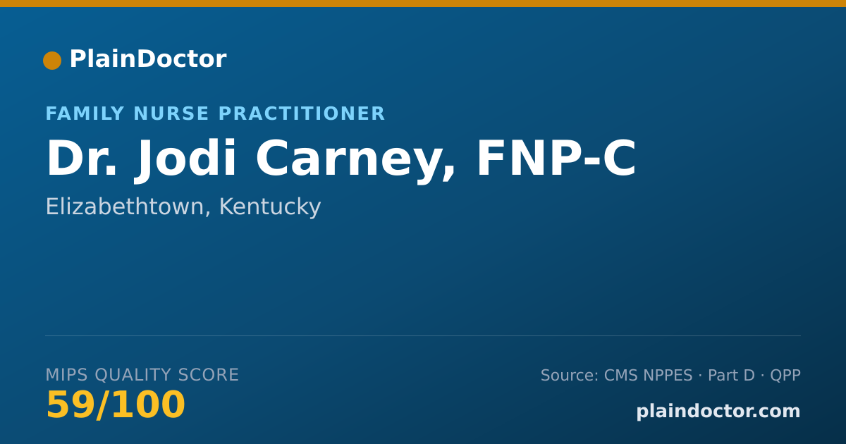 Shareable card for Jodi Carney, FNP-C - Family Nurse Practitioner, Elizabethtown, KY