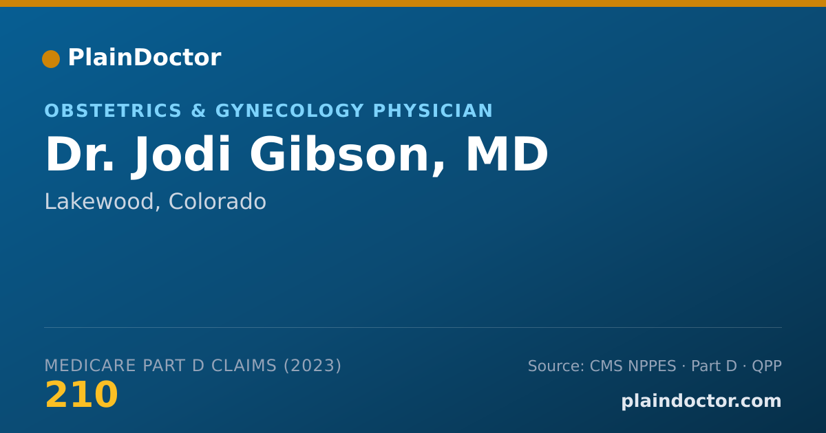 Shareable card for Jodi Gibson, MD - Obstetrics & Gynecology Physician, Lakewood, CO