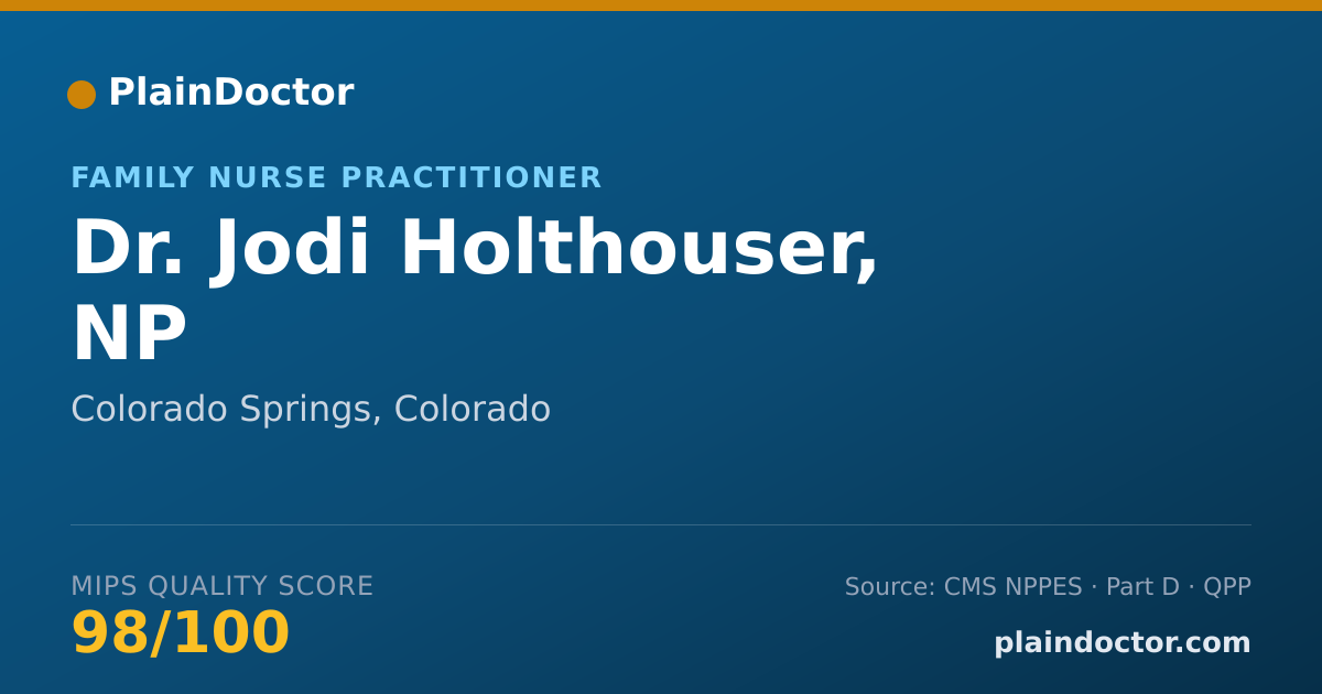Shareable card for Jodi Holthouser, NP - Family Nurse Practitioner, Colorado Springs, CO