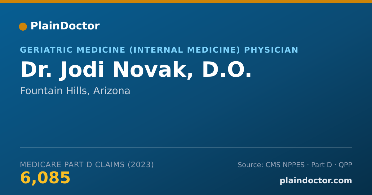 Shareable card for Jodi Novak, D.O. - Geriatric Medicine (Internal Medicine) Physician, Fountain Hills, AZ