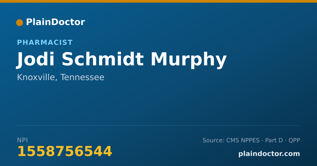 Shareable card for Jodi Schmidt Murphy - Pharmacist, Knoxville, TN