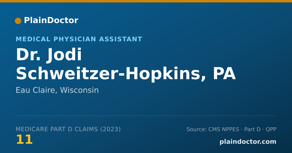 Shareable card for Jodi Schweitzer-Hopkins, PA - Medical Physician Assistant, Eau Claire, WI