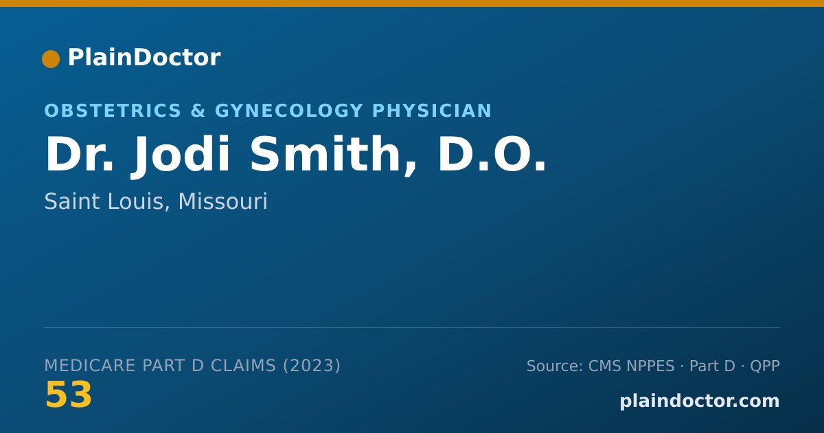 Shareable card for Jodi Smith, D.O. - Obstetrics & Gynecology Physician, Saint Louis, MO