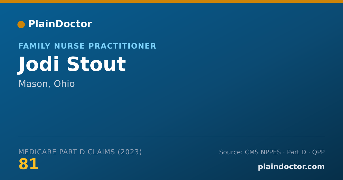 Shareable card for Jodi Stout - Family Nurse Practitioner, Mason, OH
