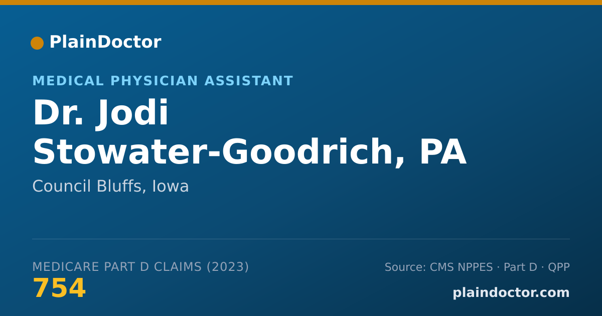 Shareable card for Jodi Stowater-Goodrich, PA - Medical Physician Assistant, Council Bluffs, IA