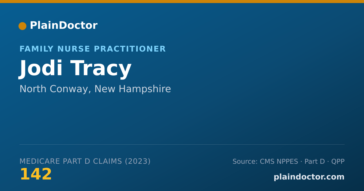 Shareable card for Jodi Tracy - Family Nurse Practitioner, North Conway, NH
