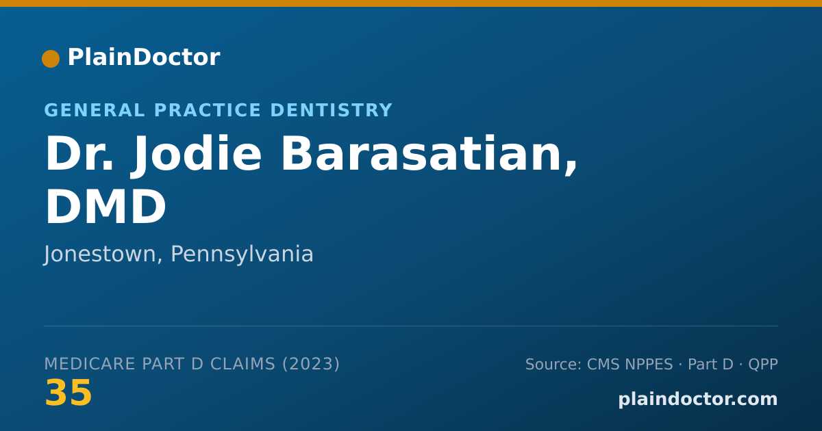Shareable card for Jodie Barasatian, DMD - General Practice Dentistry, Jonestown, PA