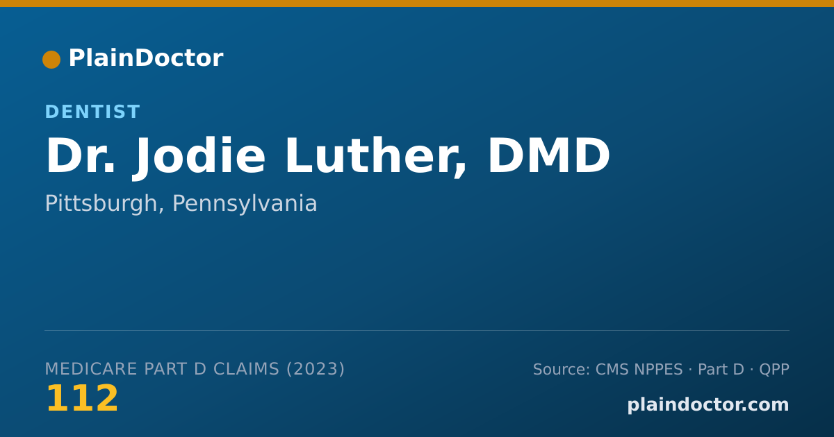 Shareable card for Jodie Luther, DMD - Dentist, Pittsburgh, PA