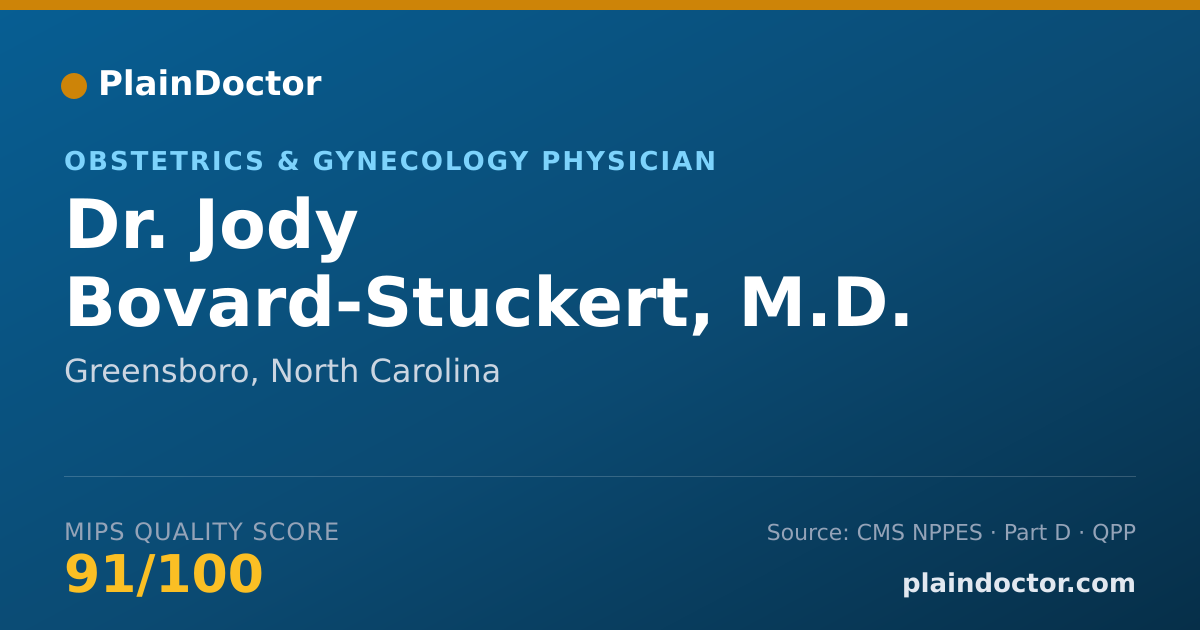 Shareable card for Jody Bovard-Stuckert, M.D. - Obstetrics & Gynecology Physician, Greensboro, NC