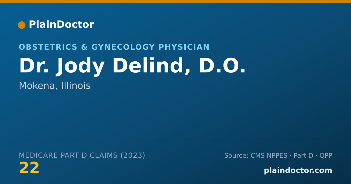 Shareable card for Jody Delind, D.O. - Obstetrics & Gynecology Physician, Mokena, IL
