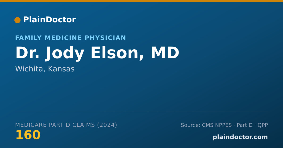 Shareable card for Jody Elson, MD - Family Medicine Physician, Wichita, KS
