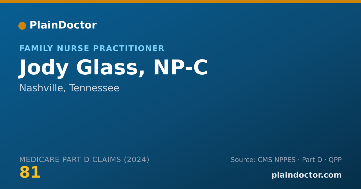 Shareable card for Jody Glass, NP-C - Family Nurse Practitioner, Nashville, TN