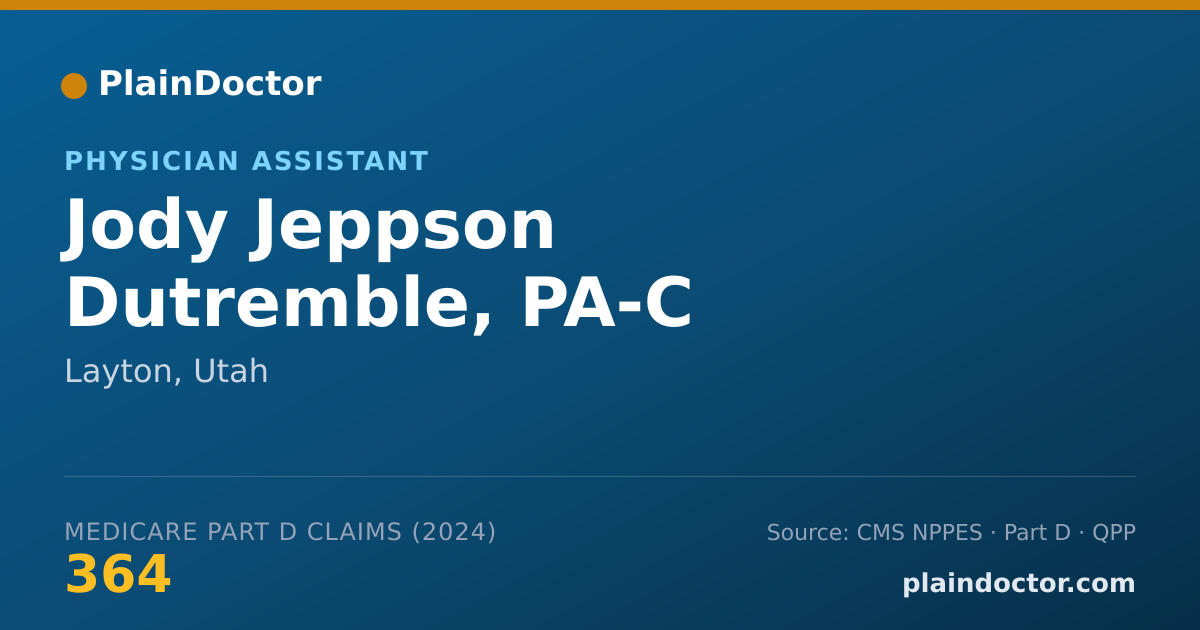 Shareable card for Jody Jeppson Dutremble, PA-C - Physician Assistant, Layton, UT