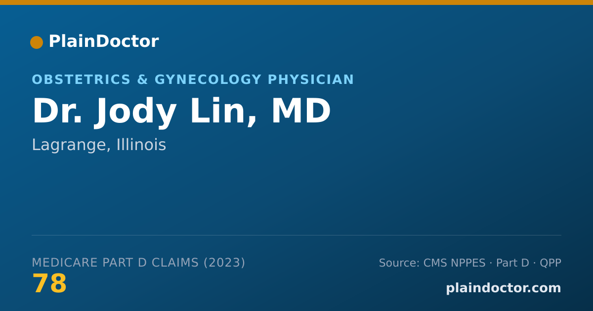 Shareable card for Jody Lin, MD - Obstetrics & Gynecology Physician, Lagrange, IL