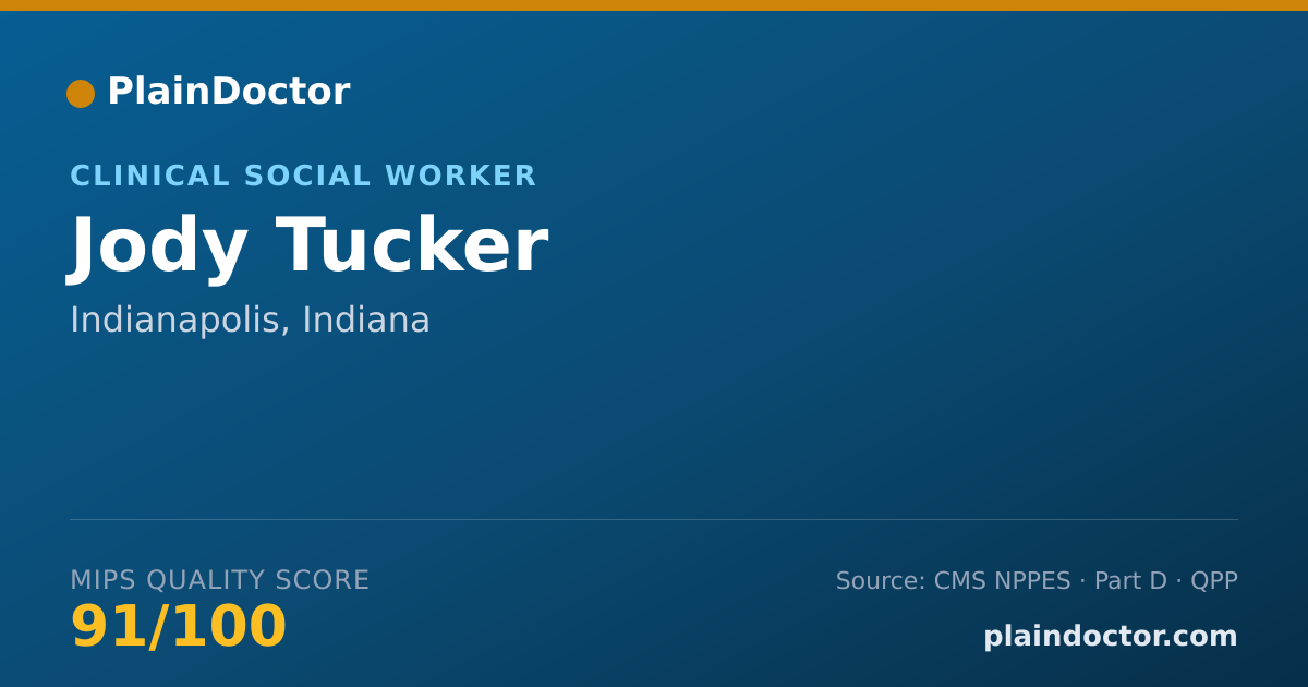 Shareable card for Jody Tucker - Clinical Social Worker, Indianapolis, IN
