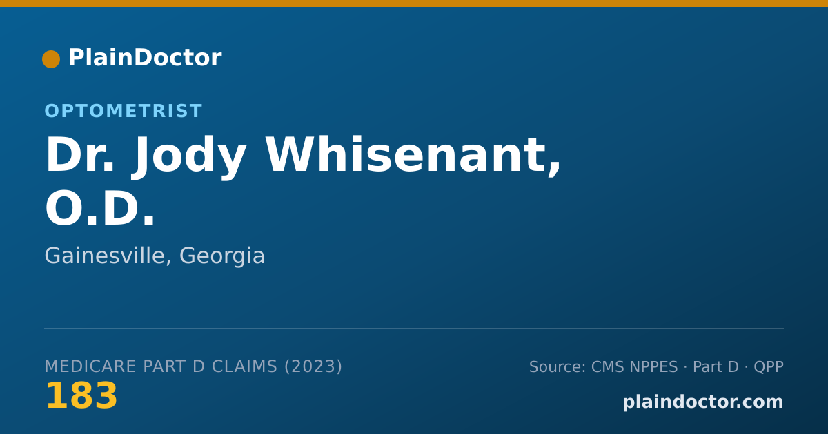 Shareable card for Jody Whisenant, O.D. - Optometrist, Gainesville, GA