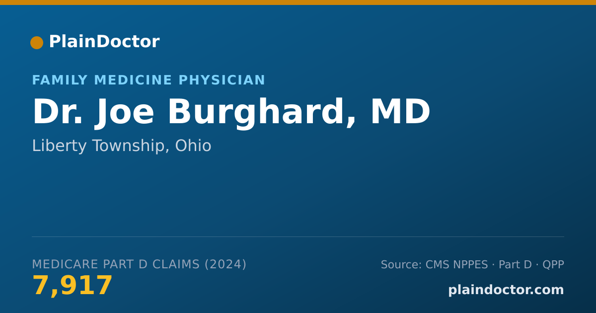 Shareable card for Joe Burghard, MD - Family Medicine Physician, Liberty Township, OH