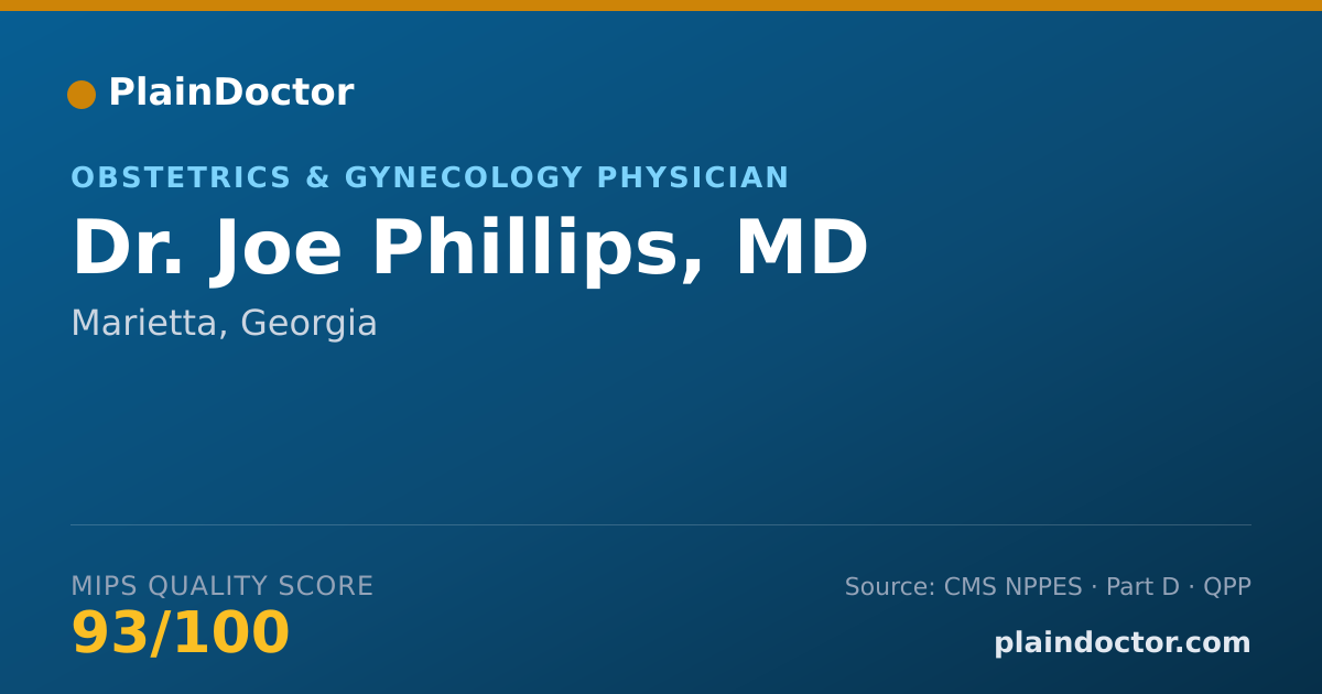 Shareable card for Joe Phillips, MD - Obstetrics & Gynecology Physician, Marietta, GA