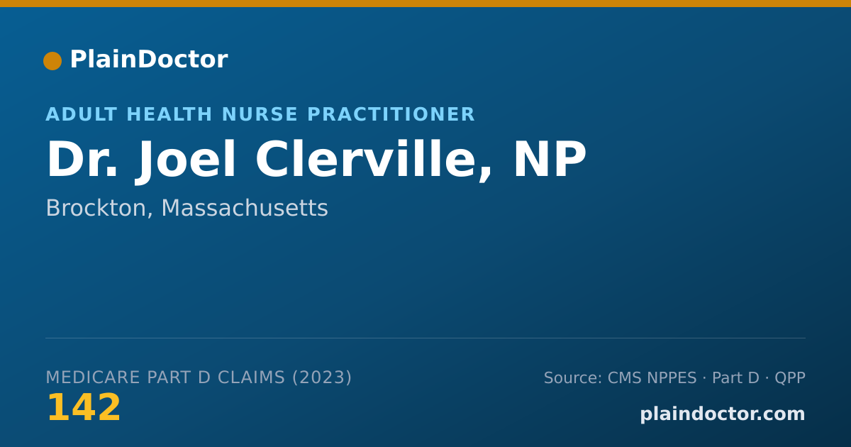 Shareable card for Joel Clerville, NP - Adult Health Nurse Practitioner, Brockton, MA