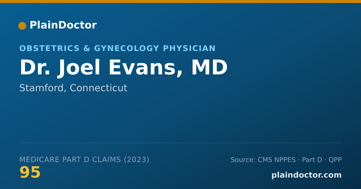 Shareable card for Joel Evans, MD - Obstetrics & Gynecology Physician, Stamford, CT