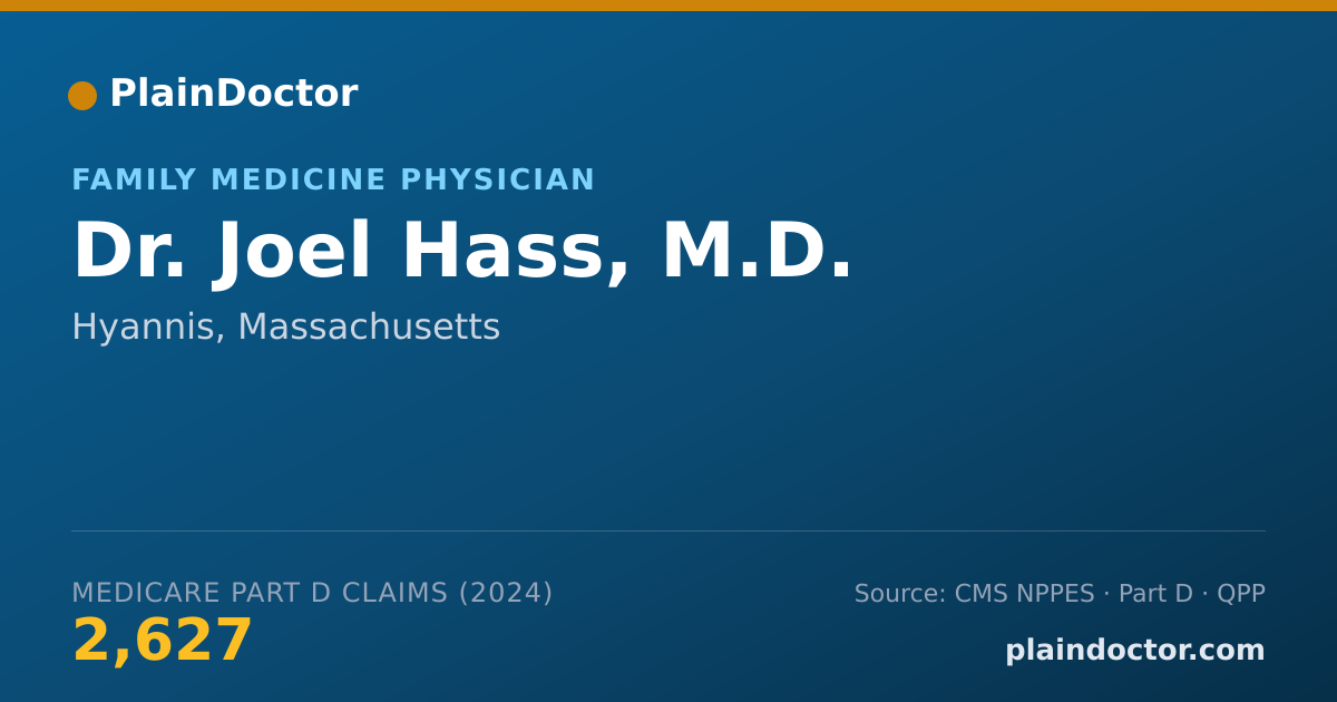 Shareable card for Joel Hass, M.D. - Family Medicine Physician, Hyannis, MA