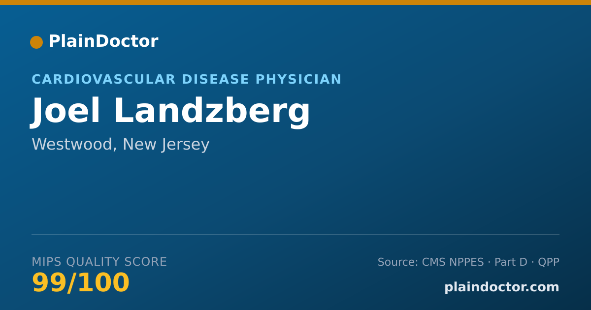 Shareable card for Joel Landzberg - Cardiovascular Disease Physician, Westwood, NJ