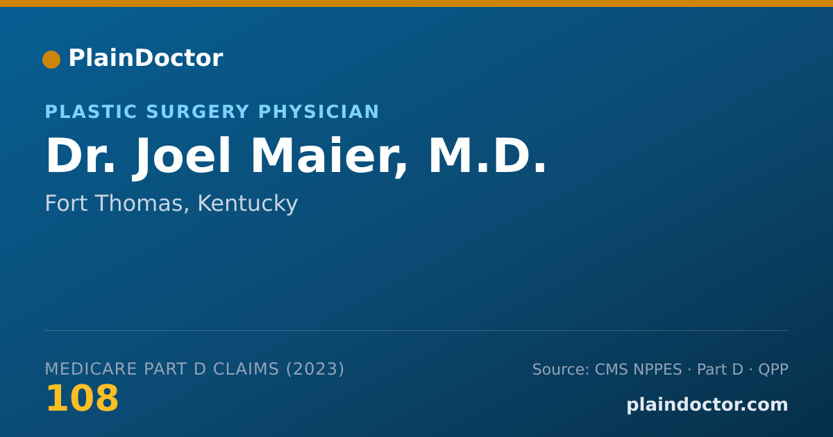 Shareable card for Joel Maier, M.D. - Plastic Surgery Physician, Fort Thomas, KY