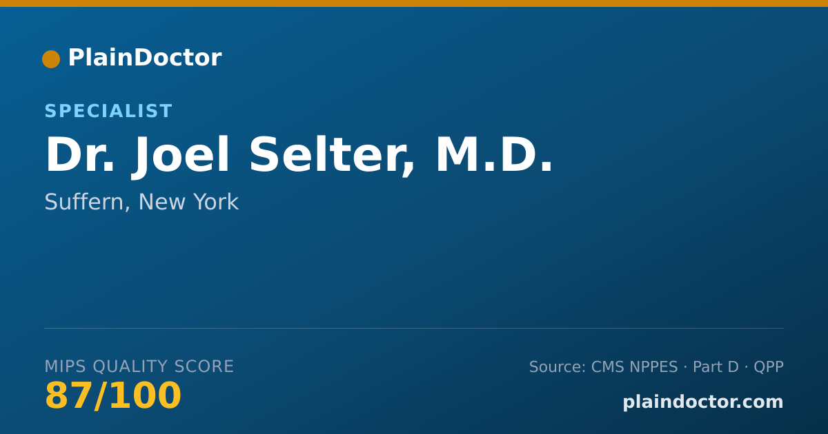 Shareable card for Joel Selter, M.D. - Specialist, Suffern, NY