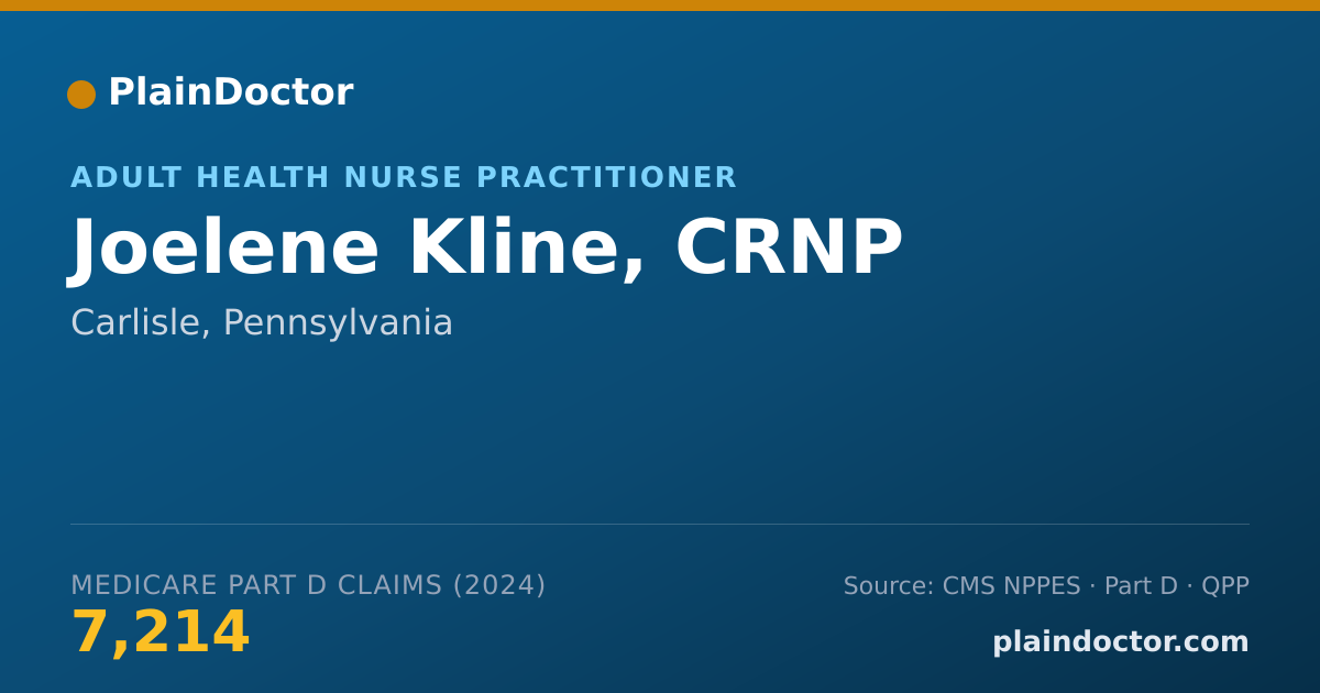 Shareable card for Joelene Kline, CRNP - Adult Health Nurse Practitioner, Carlisle, PA
