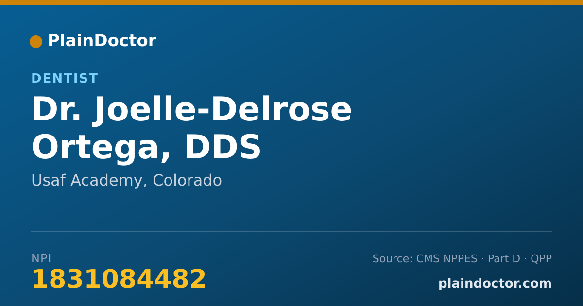 Shareable card for Joelle-Delrose Ortega, DDS - Dentist, Usaf Academy, CO