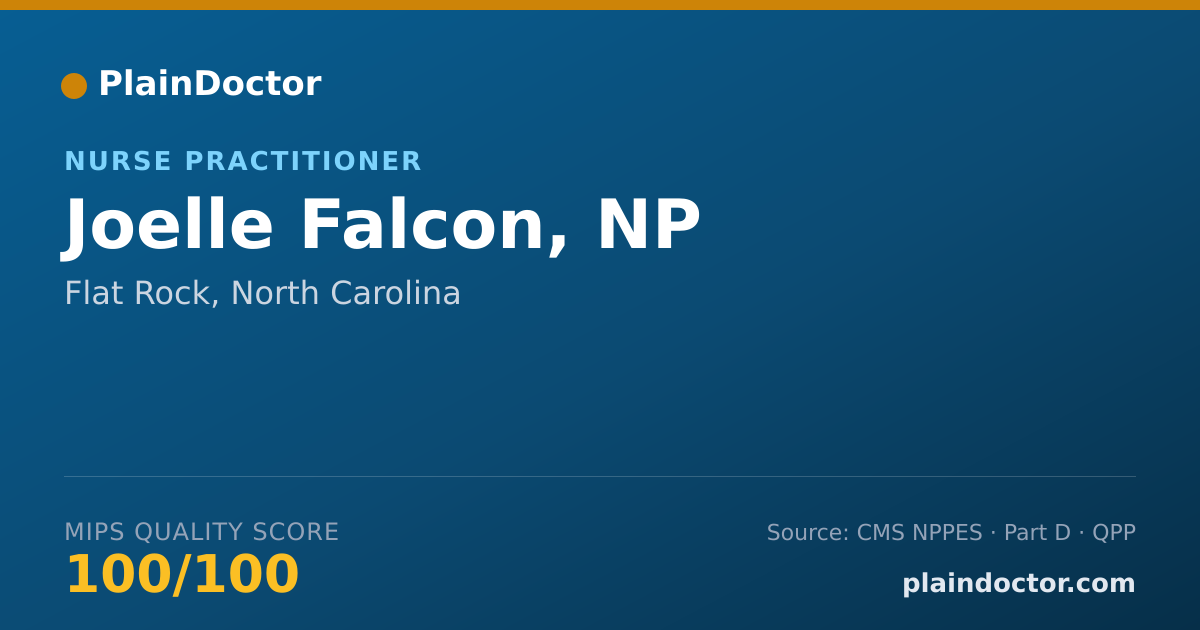 Shareable card for Joelle Falcon, NP - Nurse Practitioner, Flat Rock, NC