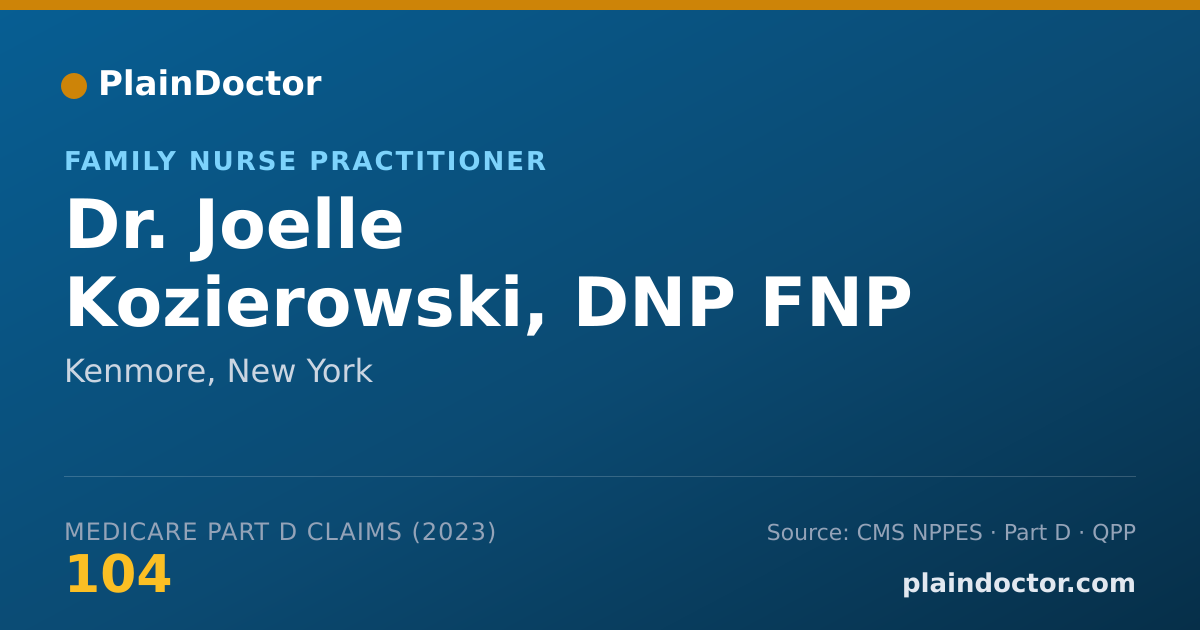 Shareable card for Joelle Kozierowski, DNP FNP - Family Nurse Practitioner, Kenmore, NY