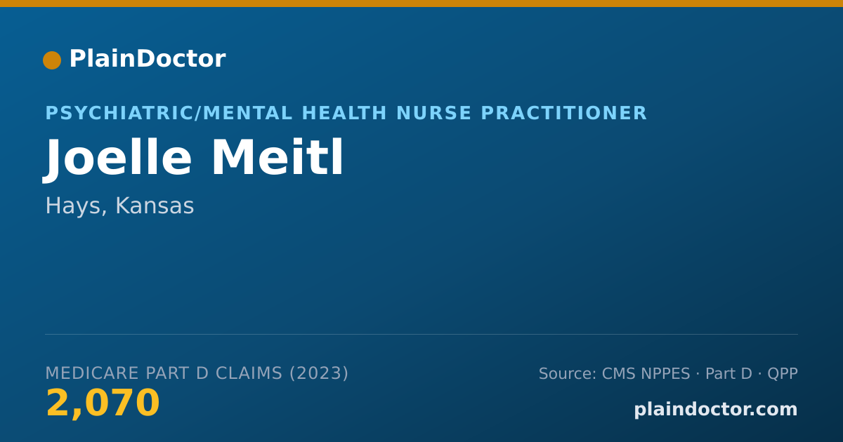 Shareable card for Joelle Meitl - Psychiatric/Mental Health Nurse Practitioner, Hays, KS