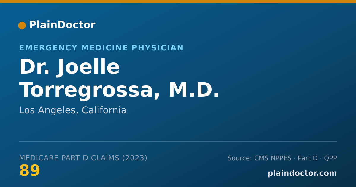 Shareable card for Joelle Torregrossa, M.D. - Emergency Medicine Physician, Los Angeles, CA
