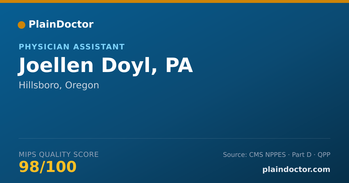 Shareable card for Joellen Doyl, PA - Physician Assistant, Hillsboro, OR