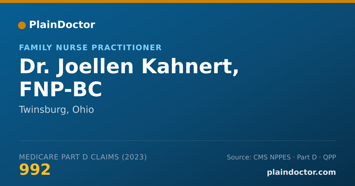 Shareable card for Joellen Kahnert, FNP-BC - Family Nurse Practitioner, Twinsburg, OH