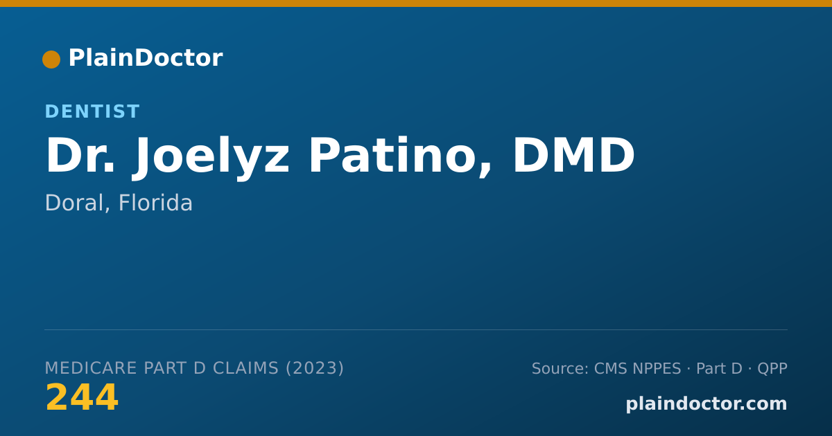 Shareable card for Joelyz Patino, DMD - Dentist, Doral, FL