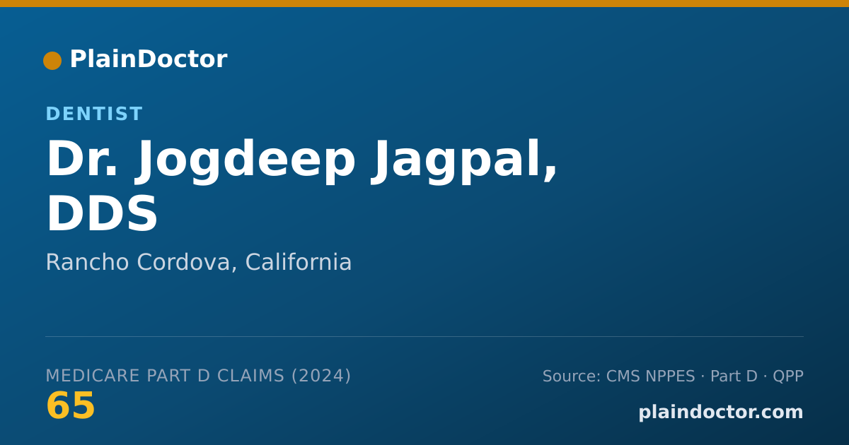 Shareable card for Jogdeep Jagpal, DDS - Dentist, Rancho Cordova, CA