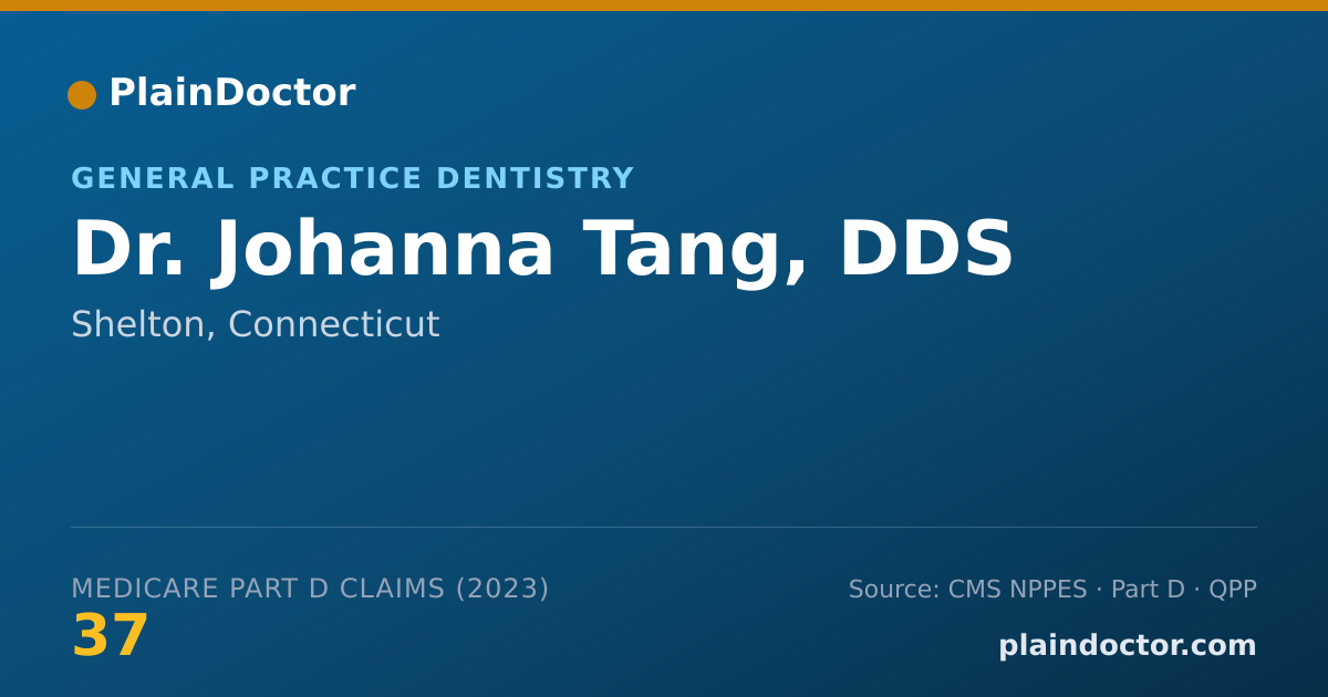Shareable card for Johanna Tang, DDS - General Practice Dentistry, Shelton, CT