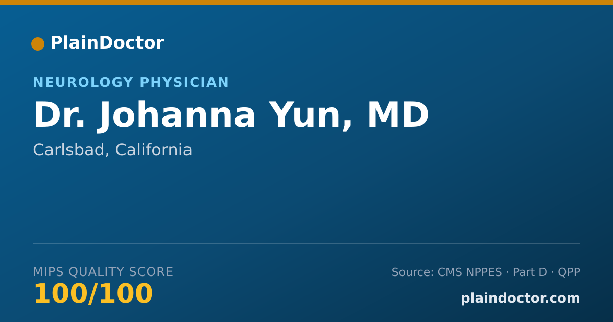 Shareable card for Johanna Yun, MD - Neurology Physician, Carlsbad, CA