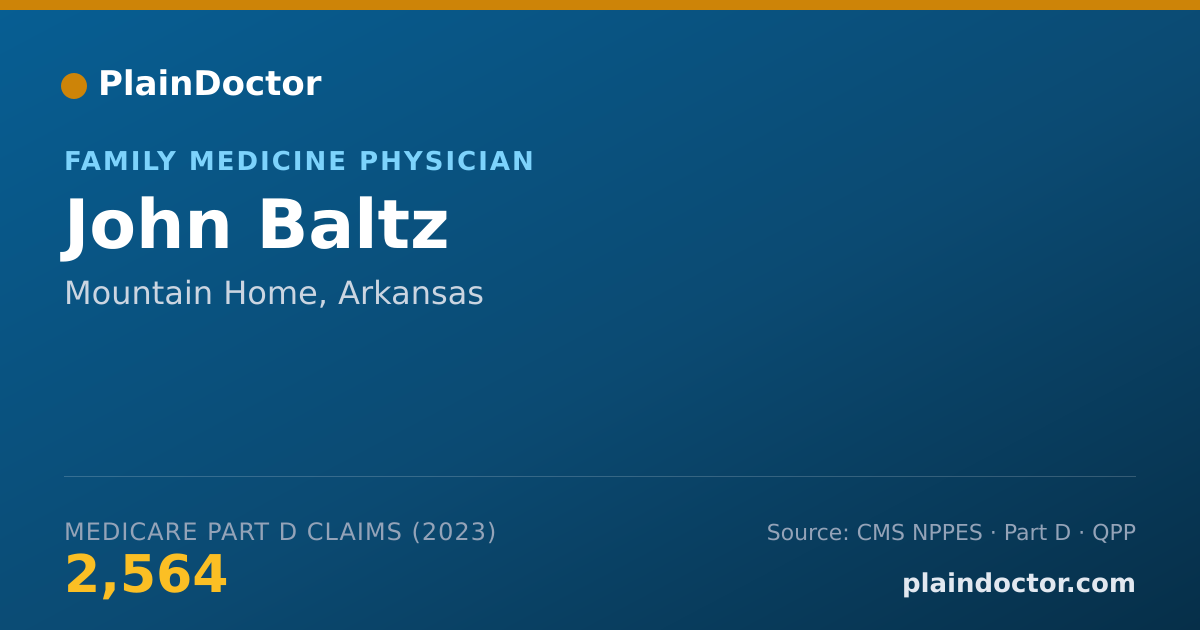 Shareable card for John Baltz - Family Medicine Physician, Mountain Home, AR