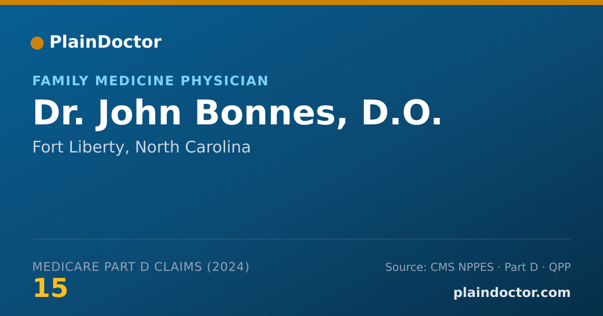 Shareable card for John Bonnes, D.O. - Family Medicine Physician, Fort Liberty, NC