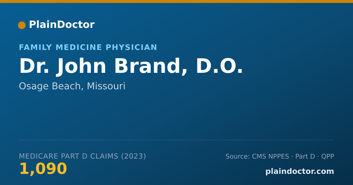 Shareable card for John Brand, D.O. - Family Medicine Physician, Osage Beach, MO