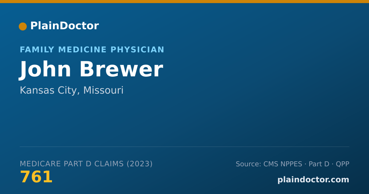 Shareable card for John Brewer - Family Medicine Physician, Kansas City, MO