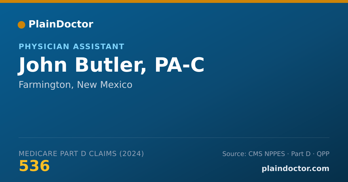 Shareable card for John Butler, PA-C - Physician Assistant, Farmington, NM