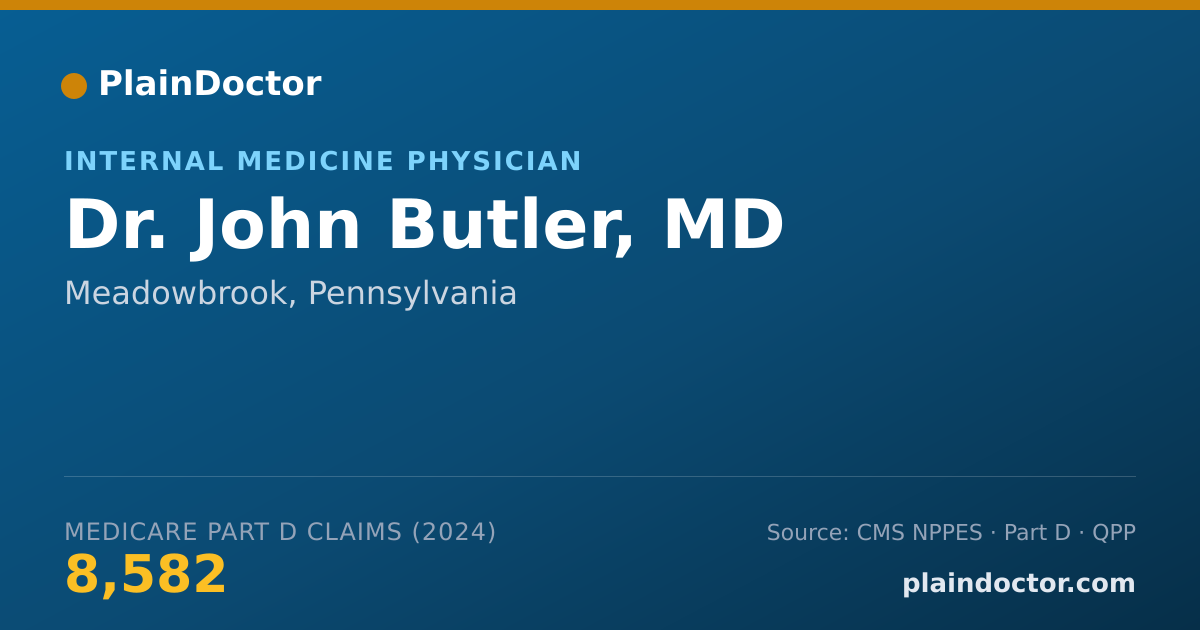 Shareable card for John Butler, MD - Internal Medicine Physician, Meadowbrook, PA