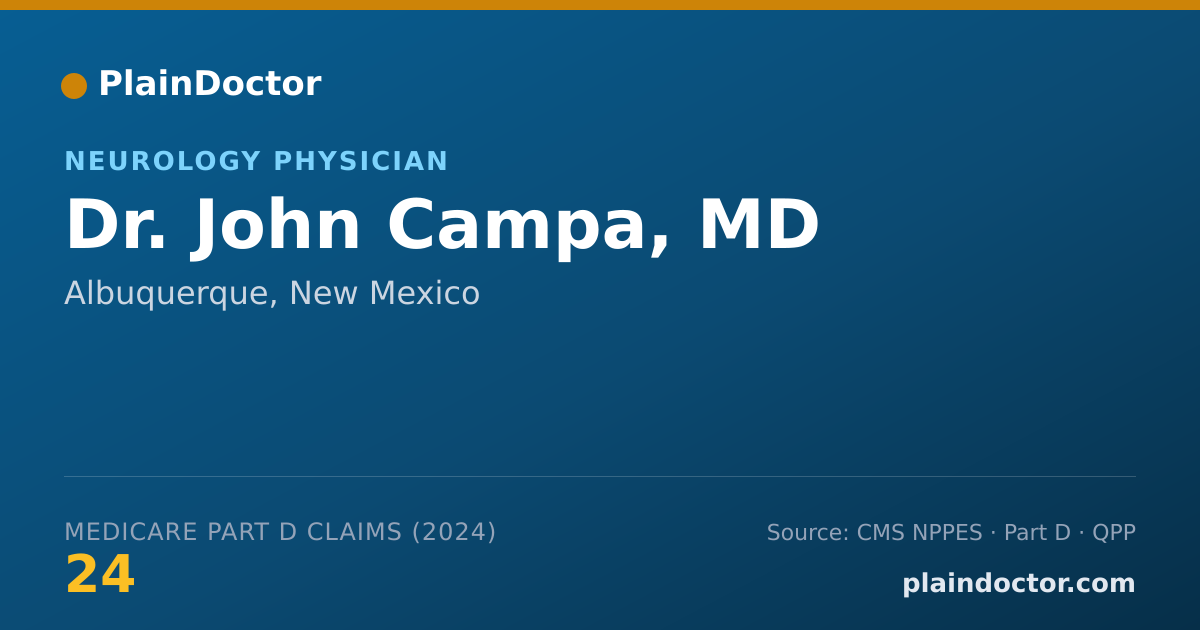 Shareable card for John Campa, MD - Pain Medicine Physician, Albuquerque, NM