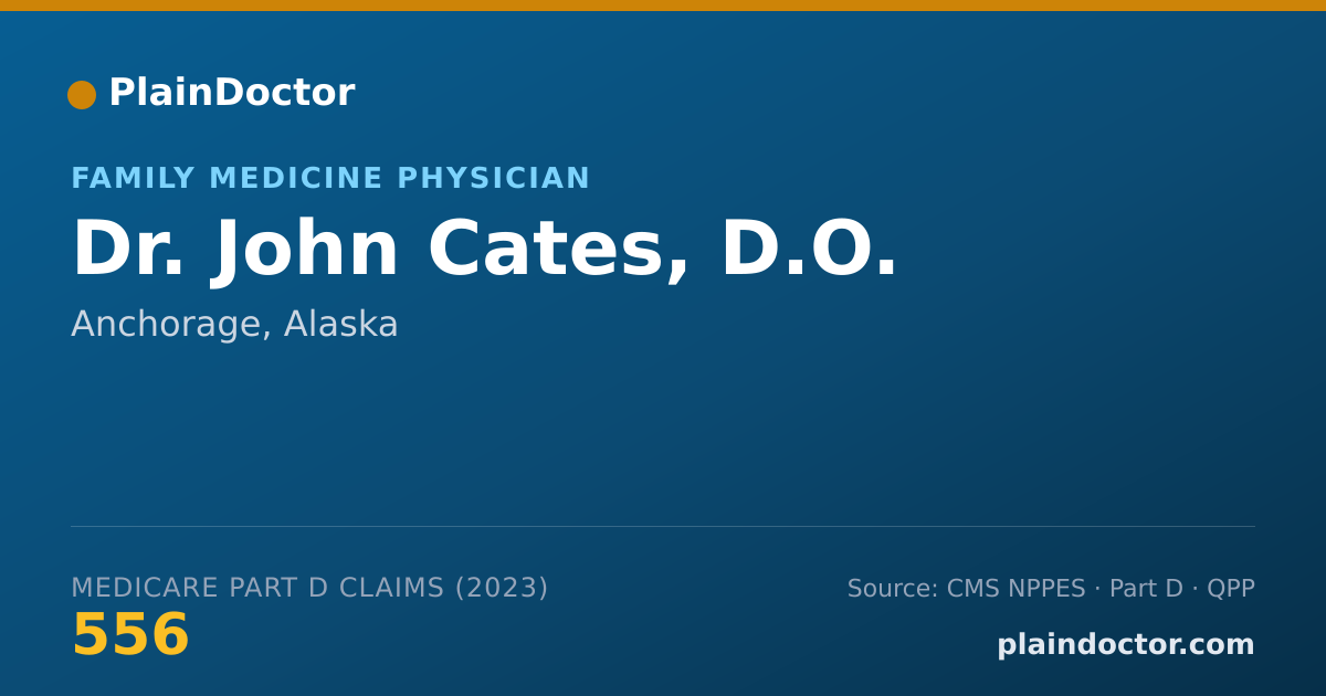 Shareable card for John Cates, D.O. - Family Medicine Physician, Anchorage, AK