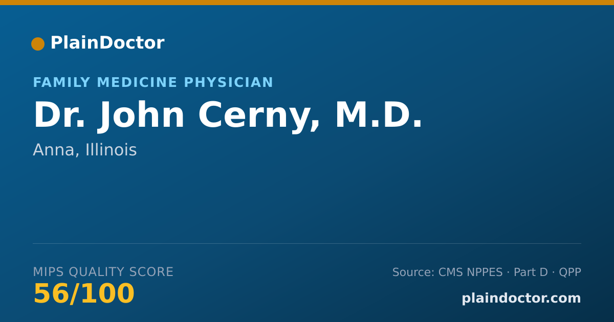Shareable card for John Cerny, M.D. - Family Medicine Physician, Anna, IL