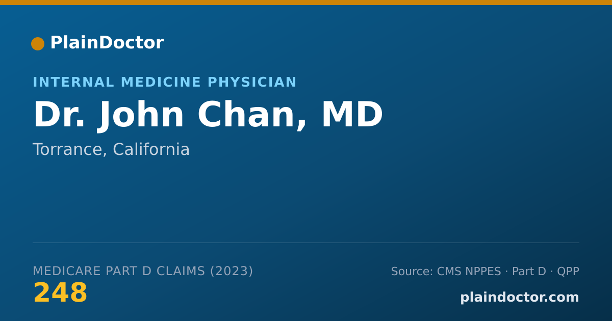 Shareable card for John Chan, MD - Internal Medicine Physician, Torrance, CA